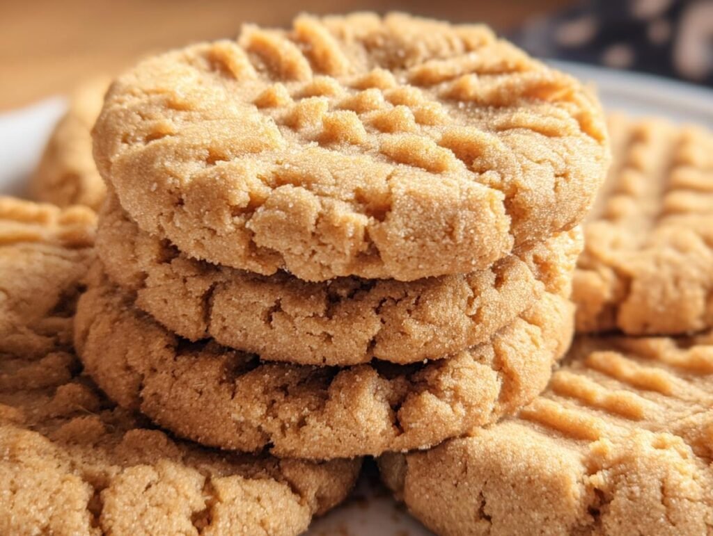 3 Ingredient Sugar Free Peanut Butter Cookies - Featured