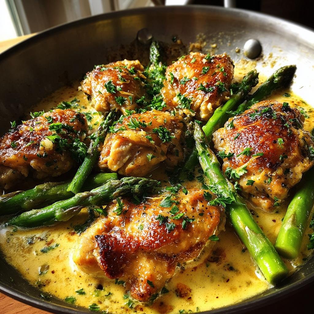 Lemon Butter Chicken With Asparagus - Tasty