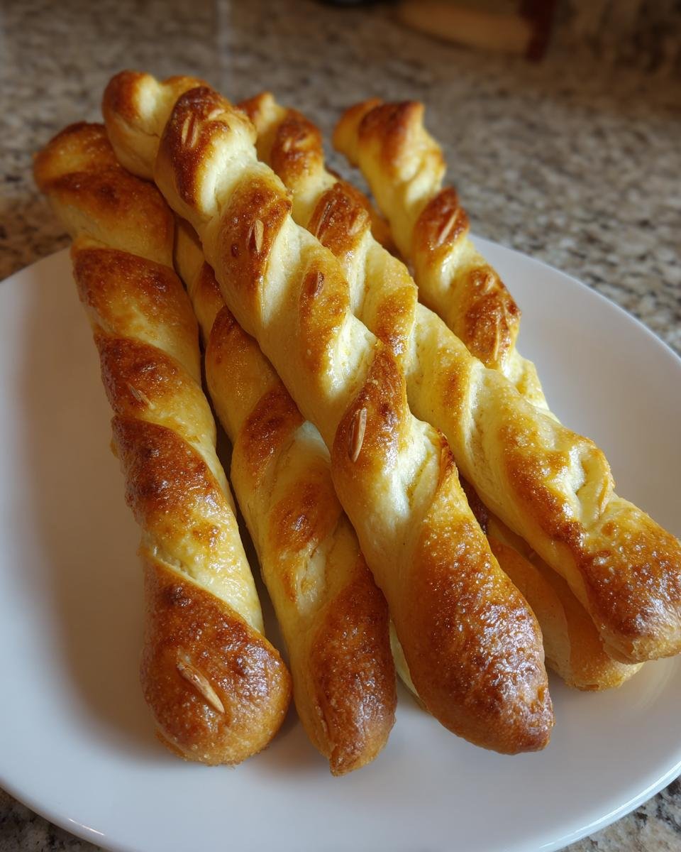 A plate of twisted Witch-Finger Breadsticks, a spooky and delicious Halloween treat.
