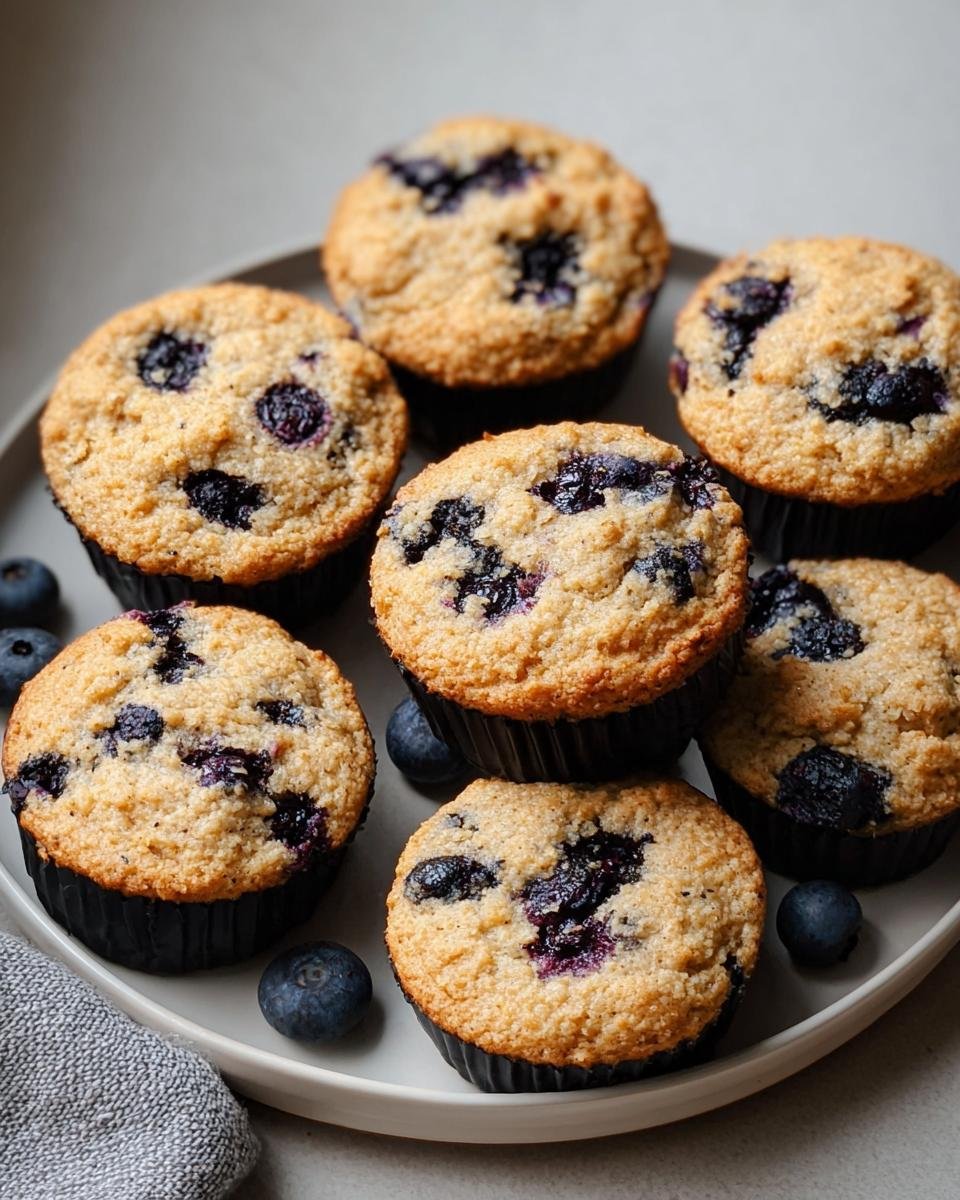 A plate of freshly baked blueberry muffins, perfect for Clean Eating Meal Prep Made Simple.