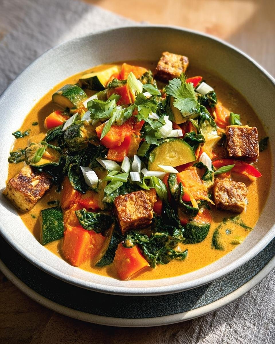 Vibrant tofu and vegetable curry bowl, a perfect example of Clean Eating Dinner Recipes Made Easy.
