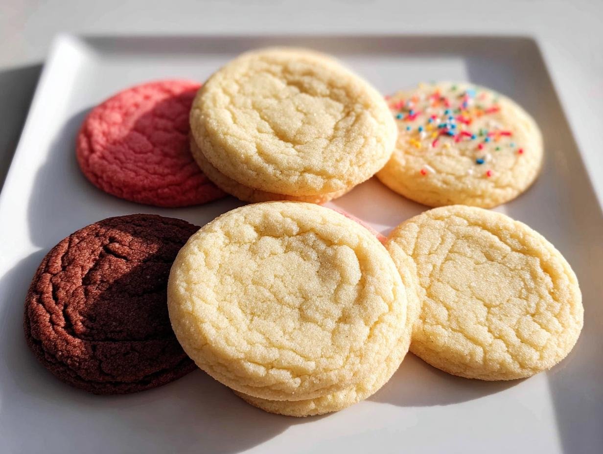 A close-up of assorted holiday cakes and cookies, including pink, chocolate, and sugar cookies with sprinkles.